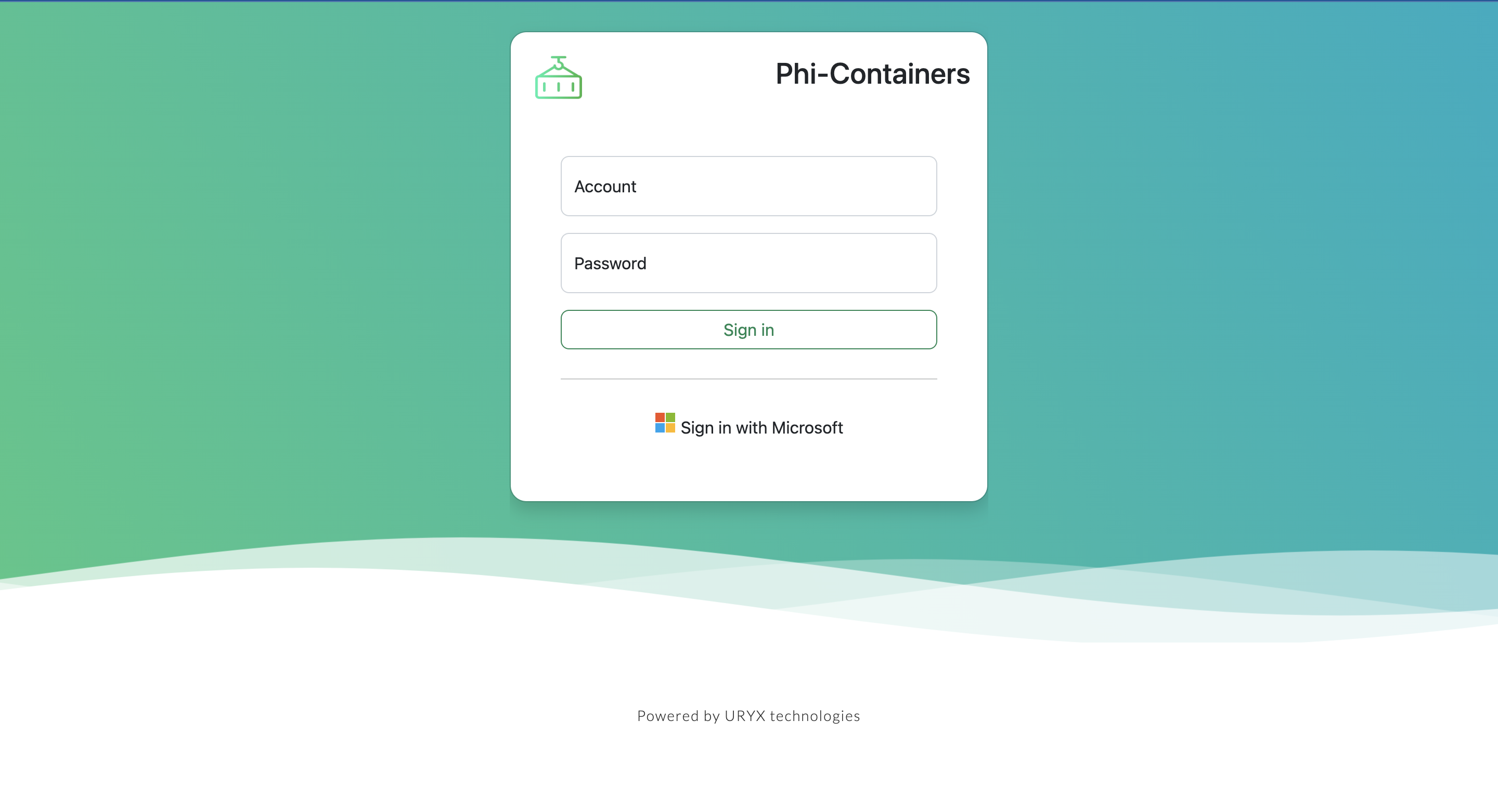 Phi-containers container tracking screen